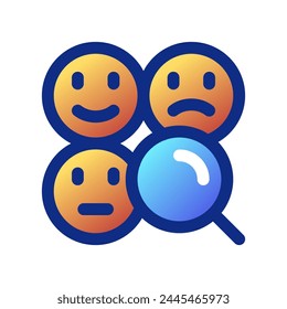 Editable sentiment analysis, emotion vector icon. AI technology, artificial intelligence, computer. Part of a big icon set family. Perfect for web and app interfaces, presentations, infographics, etc