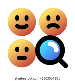 Editable sentiment analysis, emotion vector icon. AI technology, artificial intelligence, computer. Part of a big icon set family. Perfect for web and app interfaces, presentations, infographics, etc