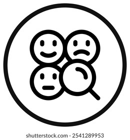 Editable sentiment analysis, emotion vector icon. AI technology, artificial intelligence, computer. Part of a big icon set family. Perfect for web and app interfaces, presentations, infographics, etc