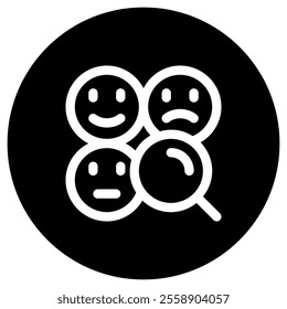 Editable sentiment analysis, emotion vector icon. AI technology, artificial intelligence, computer. Part of a big icon set family. Perfect for web and app interfaces, presentations, infographics, etc