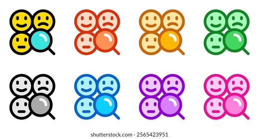 Editable sentiment analysis, emotion vector icon. AI technology, artificial intelligence, computer. Part of a big icon set family. Perfect for web and app interfaces, presentations, infographics, etc