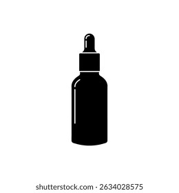 Editable serum stroke black icon isolated on white background flat vector illustration.