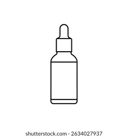 Editable serum stroke line icon isolated on white background flat vector illustration.