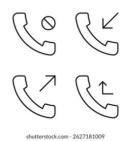 Icono de conjunto editable de actividades telefónicas, Ilustración vectorial aislada sobre fondo blanco. uso para presentación, Sitio web o App móvil