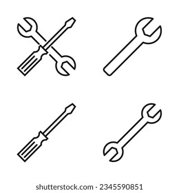 Editable Set Icon of Tools, Vector illustration isolated on white background. using for Presentation, website or mobile app