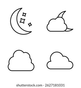 Editable Set Icon of Weather, Vector illustration isolated on white background. using for Presentation, website or mobile app