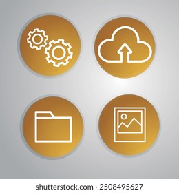 Editable Set of Office and Business Icons. The vector illustrations contain symbolic meanings