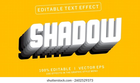 editable shadow vector text effect with modern style design