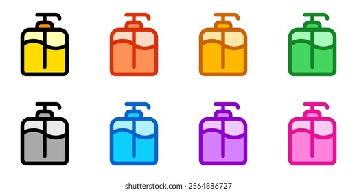Editable shampoo pump bottle vector icon. Barbershop, lifestyle, grooming. Part of a big icon set family. Perfect for web and app interfaces, presentations, infographics, etc