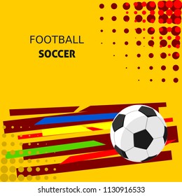 Editable Shapes and Corner Halftone Dots Vector Illustration for Text Background About Football Sport