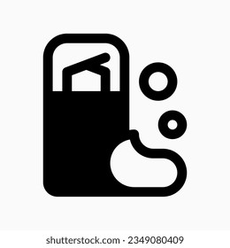 Icono de vector crema de afeitado editable. Barbería, estilo de vida, preparación. Parte de una familia de iconos grandes. Perfecto para interfaces web y de aplicaciones, presentaciones, infografías, etc