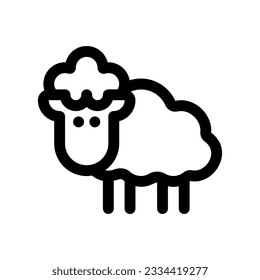 Editable sheep, ewe, lamb vector icon. Animal, farm, livestock. Part of a big icon set family. Perfect for web and app interfaces, presentations, infographics, etc