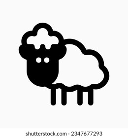 Editable sheep, ewe, lamb vector icon. Animal, farm, livestock. Part of a big icon set family. Perfect for web and app interfaces, presentations, infographics, etc