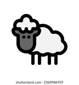 Editable sheep, ewe, lamb vector icon. Animal, farm, livestock. Part of a big icon set family. Perfect for web and app interfaces, presentations, infographics, etc