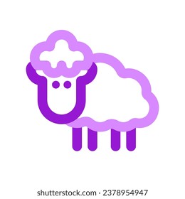 Editable sheep, ewe, lamb vector icon. Animal, farm, livestock. Part of a big icon set family. Perfect for web and app interfaces, presentations, infographics, etc