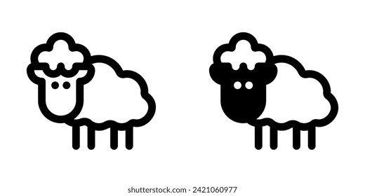 Editable sheep, ewe, lamb vector icon. Animal, farm, livestock. Part of a big icon set family. Perfect for web and app interfaces, presentations, infographics, etc