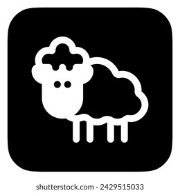 Editable sheep, ewe, lamb vector icon. Animal, farm, livestock. Part of a big icon set family. Perfect for web and app interfaces, presentations, infographics, etc