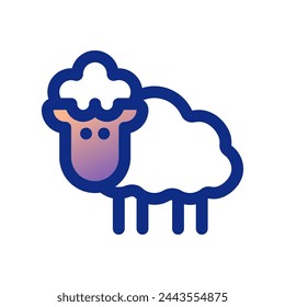 Editable sheep, ewe, lamb vector icon. Animal, farm, livestock. Part of a big icon set family. Perfect for web and app interfaces, presentations, infographics, etc