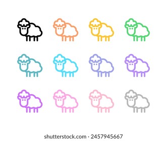 Editable sheep, ewe, lamb vector icon. Animal, farm, livestock. Part of a big icon set family. Perfect for web and app interfaces, presentations, infographics, etc