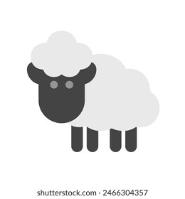 Editable sheep, ewe, lamb vector icon. Animal, farm, livestock. Part of a big icon set family. Perfect for web and app interfaces, presentations, infographics, etc