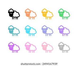 Editable sheep, ewe, lamb vector icon. Animal, farm, livestock. Part of a big icon set family. Perfect for web and app interfaces, presentations, infographics, etc