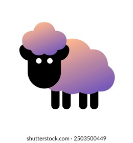 Editable sheep, ewe, lamb vector icon. Animal, farm, livestock. Part of a big icon set family. Perfect for web and app interfaces, presentations, infographics, etc