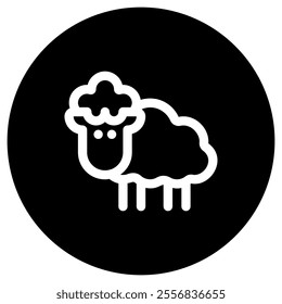 Editable sheep, ewe, lamb vector icon. Animal, farm, livestock. Part of a big icon set family. Perfect for web and app interfaces, presentations, infographics, etc