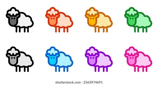 Editable sheep, ewe, lamb vector icon. Animal, farm, livestock. Part of a big icon set family. Perfect for web and app interfaces, presentations, infographics, etc