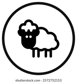 Editable sheep, ewe, lamb vector icon. Animal, farm, livestock. Part of a big icon set family. Perfect for web and app interfaces, presentations, infographics, etc