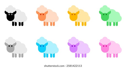 Editable sheep, ewe, lamb vector icon. Animal, farm, livestock. Part of a big icon set family. Perfect for web and app interfaces, presentations, infographics, etc