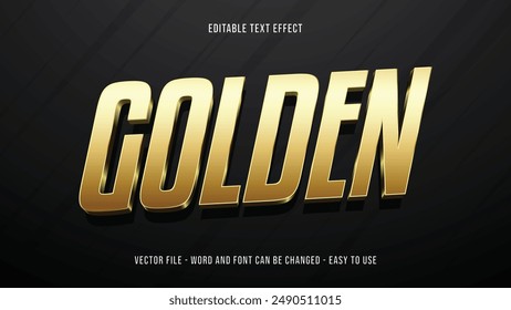 Editable shiny gold text effect