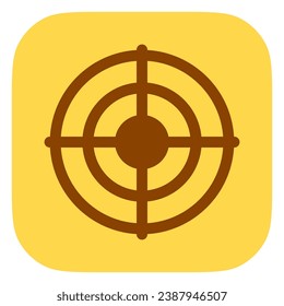 Editable shooting game, target, focus vector icon. Video game, game elements. Part of a big icon set family. Perfect for web and app interfaces, presentations, infographics, etc