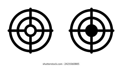 Editable shooting game, target, focus vector icon. Video game, game elements. Part of a big icon set family. Perfect for web and app interfaces, presentations, infographics, etc