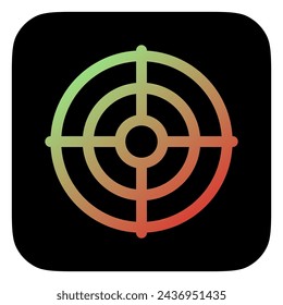 Editable shooting game, target, focus vector icon. Video game, game elements. Part of a big icon set family. Perfect for web and app interfaces, presentations, infographics, etc