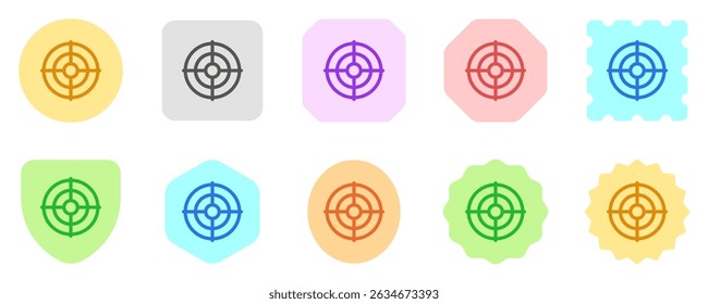 Juego de disparos editable, objetivo, icono de Vector de enfoque. Video Juego, Elementos de juego. Parte de una gran familia de iconos. Perfecto para interfaces de Web y App, presentaciones, infografías, etc