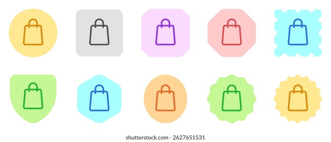 Ícone de vetor de saco de compras editável. Parte de uma grande família de conjuntos de ícones. Perfeito para interfaces web e app, apresentações, infográficos, etc