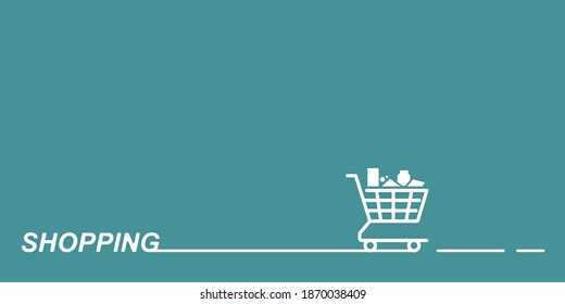 Editable Shopping Cart Icon. shopping concept vector, design templates and elements.

