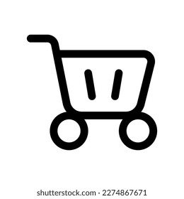 Bearbeitbare Einkaufswagen Vektorsymbol. Teil einer großen Icon-Set-Familie. Perfekt für Web- und App-Schnittstellen, Präsentationen, Infografiken usw.