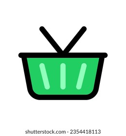 Icono del vector del carro de la compra editable. Parte de una familia de iconos grandes. Perfecto para interfaces web y de aplicaciones, presentaciones, infografías, etc