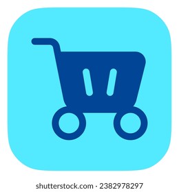 Bearbeitbare Einkaufswagen Vektorsymbol. Teil einer großen Icon-Set-Familie. Perfekt für Web- und App-Schnittstellen, Präsentationen, Infografiken usw.