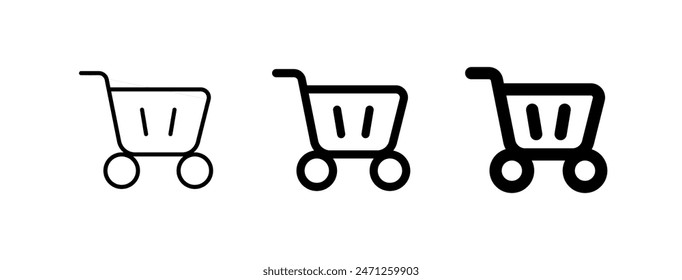 Editable shopping cart vector icon. Part of a big icon set family. Perfect for web and app interfaces, presentations, infographics, etc