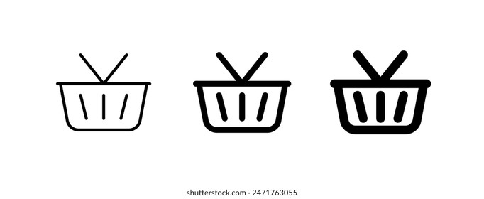 Symbol für bearbeitbare Warenkorb-Vektorgrafik. Teil einer großen Icon-Set-Familie. Ideal für Web- und App-Interfaces, Präsentationen, Infografiken usw