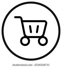 Editable shopping cart vector icon. Part of a big icon set family. Perfect for web and app interfaces, presentations, infographics, etc