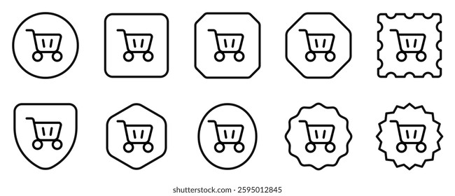 Editable shopping cart vector icon. Part of a big icon set family. Perfect for web and app interfaces, presentations, infographics, etc