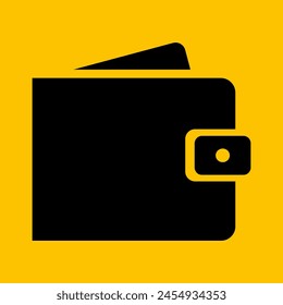 Editable shopping icon with yellow background