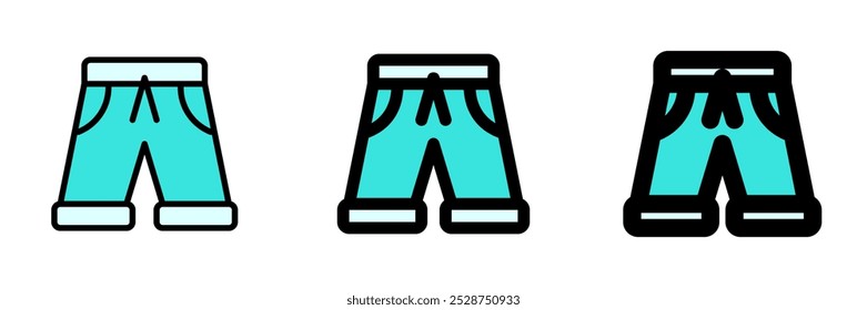 Editable shorts vector icon. Clothing, fashion, apparel. Part of a big icon set family. Perfect for web and app interfaces, presentations, infographics, etc