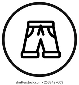 Editable shorts vector icon. Clothing, fashion, apparel. Part of a big icon set family. Perfect for web and app interfaces, presentations, infographics, etc