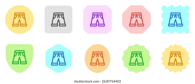 Editable shorts vector icon. Clothing, fashion, apparel. Part of a big icon set family. Perfect for web and app interfaces, presentations, infographics, etc