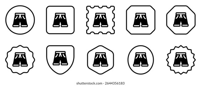 Editable shorts vector icon. Clothing, fashion, apparel. Part of a big icon set family. Perfect for web and app interfaces, presentations, infographics, etc