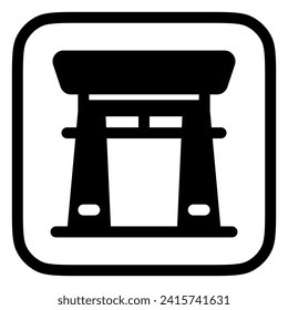 Editable shrine, gate, vector icon. Landmark, monument, religious, cultural, building, architecture. Part of a big icon set family. Perfect for web and app interfaces, presentations, infographics, etc